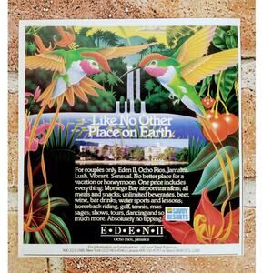 1988 Eden II Jamaica - Like No Other Place on Earth - Original Retro PRINT AD‎